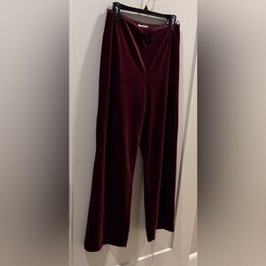 Ann Taylor Loft Velvet Maroon Pants